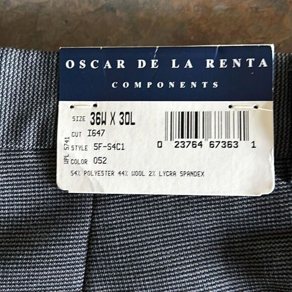 Oscar De La Renta 36x30 Wool Blend Dress Pants Comfort Stretch - Picture 2 of 12